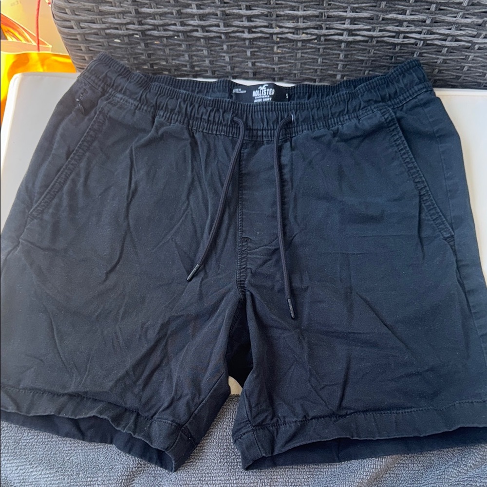Hollister Men’s Black Athletic Shorts Elastic Waistband